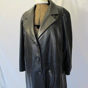Black Tibor leather swing jacket XL